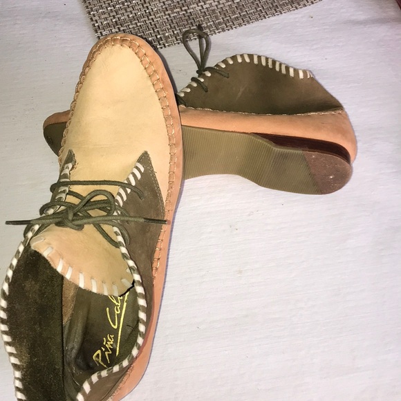 Pina Colada T Pee Moccasin Tan/green - Picture 2 of 4